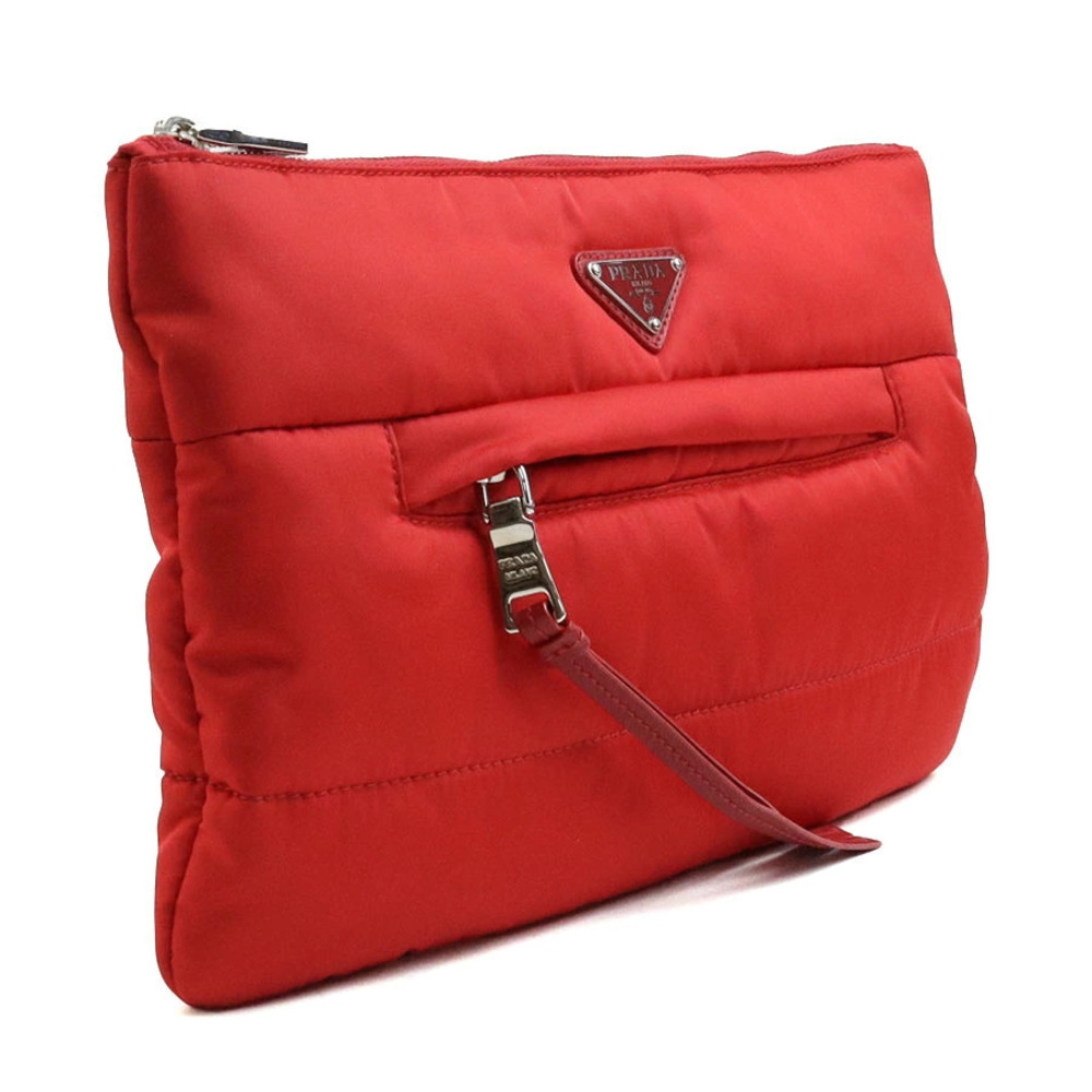 Prada Red Bag Clutch Red